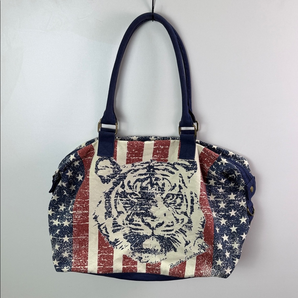 Busch Gardens Patriotic Tiger Print Shoulder Bag